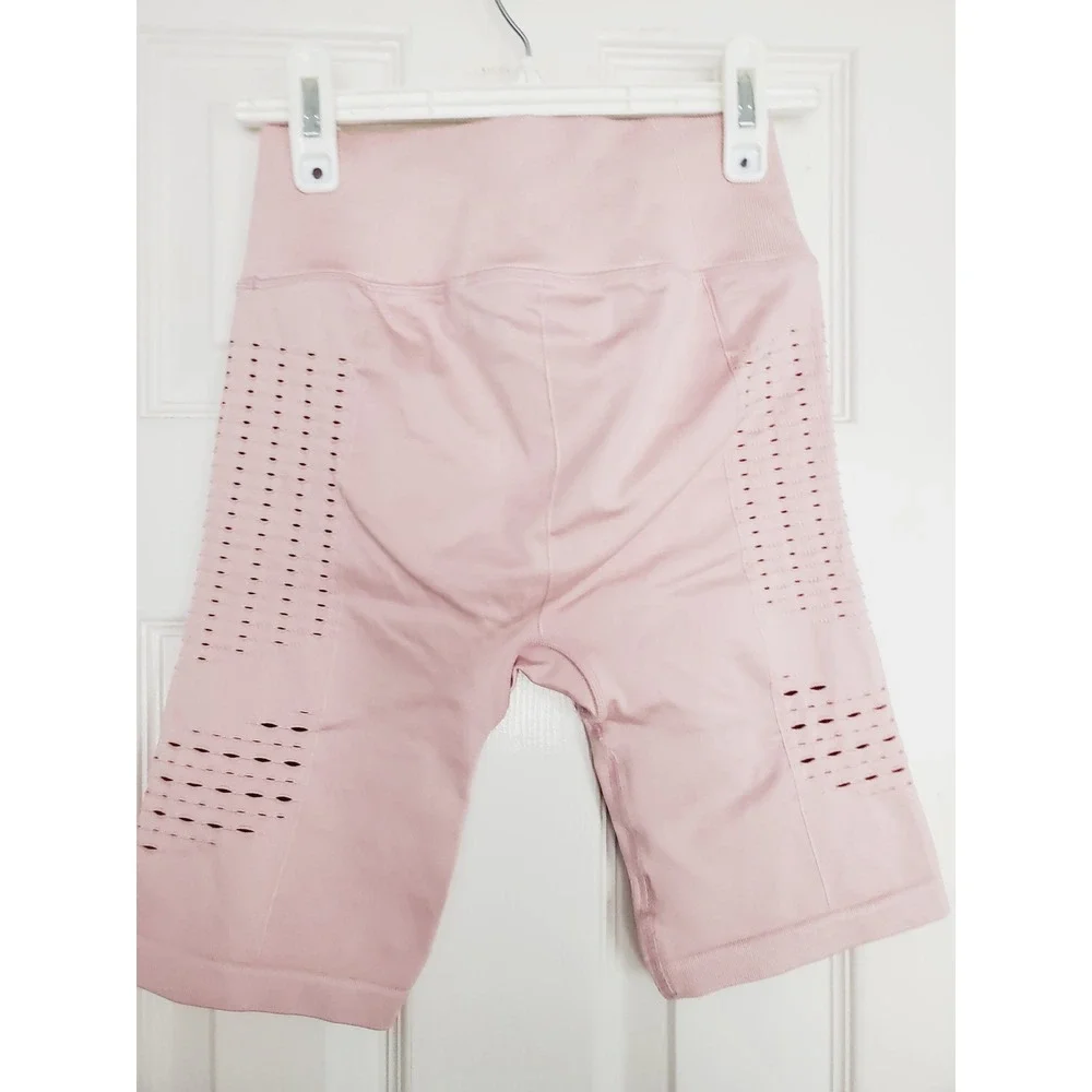 Gymshark‎ Energy+ Perforated Seamless Biker Shorts Pink High Waisted Gym S